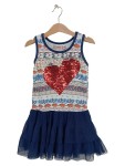 Vorschaubild 1 von Festliches Kleid Gr. 98 Pailletten Herz Tüllrock