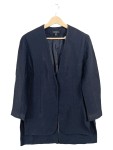 Vorschaubild 1 von Blazer Damen Gr. 40 Blau V-Ausschnitt Business