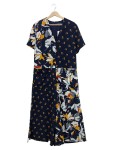 Vorschaubild 1 von Sommerkleid Blumenmuster Schwarz Gr. 38