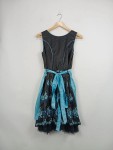 Vorschaubild 2 von Dirndl Damen Gr. 42/XL Schwarz Baumwolle Blumenmuster Traditionell