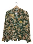 Vorschaubild 1 von Vintage Bluse Blumenmuster Gr. 44 grün gelb