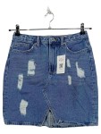 Vorschaubild 1 von Jeansrock Blau Destroyed Look Minirock Denim Gr. 38