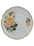 Vorschaubild 1 von Kuchenteller Rosen Dekor Goldrand Porzellan