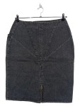 Vorschaubild 1 von Jeansrock Schwarz Vintage Gr. 42 Reißverschluss