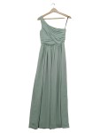 Vorschaubild 1 von Abendkleid One-Shoulder lang grau gerafft Gr. 36