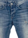Vorschaubild 4 von Ripped Jeans Herren Gr. W30/46/S Blau Baumwolle Uni Casual Regular Fit L33