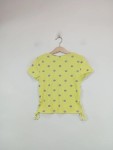 Vorschaubild 2 von Kinder T-Shirt Gr. 146 Blumenmuster Gelb Schnürung