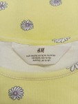 Vorschaubild 3 von Kinder T-Shirt Gr. 146 Blumenmuster Gelb Schnürung