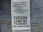 Vorschaubild 6 von Jeanskleid Kinder Blau Gr. 80 Baumwolle Uni Casual Alltag Knopf