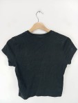 Vorschaubild 2 von T-Shirt Damen Schwarz Gr. 38/M Baumwolle Elasthan Basic Kurzarm Alltag