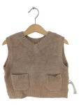 Vorschaubild 1 von Leichte Weste Kinder Gr. 80 Beige Polyester Casual Ärmellos Alltag