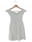 Vorschaubild 1 von Sommerkleid Pünktchen Weiß Schwarz Gr. 36