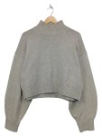 Vorschaubild 1 von Pullover Damen Gr. 38 Rollkragen Cropped Grau