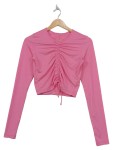 Vorschaubild 1 von Move Sport Shirt Langarm Pink Ruched Front Gr. 36 S