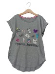 Vorschaubild 1 von Kinder T-Shirt Gr. 146 Grau Pailletten #gossip_buddies