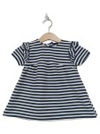Vorschaubild 1 von Sommerkleid Gr. 74 Ringeloptik Rüschen blau weiß