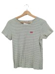 Vorschaubild 1 von T-Shirt Damen Gr. 40 L Hellgrün Gestreift Basic Shirt