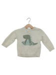 Vorschaubild 1 von Pullover beige Dinosaurier Motiv Gr. 68 Baumwolle