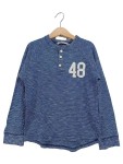 Vorschaubild 1 von Langarmshirt Jungen 134-140 blau gestreift Aufdruck