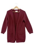 Vorschaubild 1 von Strickjacke Cardigan Weinrot Taschen Gr. 164