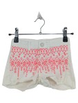 Vorschaubild 1 von Jeans Shorts Gr. 104 Weiß mit Stickerei und Fransen Mädchen Sommer