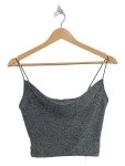 Vorschaubild 1 von Top Spaghettiträger Glitzer Silber Party Damen Gr. 36