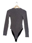 Vorschaubild 1 von Body Langarm Glitzer Schwarz Party Gr. 34 XS