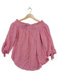Vorschaubild 1 von Bluse Pink Off-Shoulder Langarm mit Raffung Gr. 34
