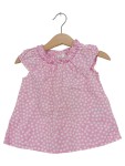 Vorschaubild 1 von Sommerkleid Mädchen Gr. 74 Pink Weiße Punkte Rüschen Baumwolle