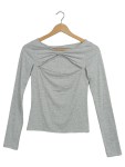 Vorschaubild 1 von Langarmshirt grau Schleife Gr. 158