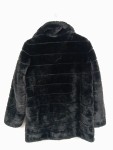 Vorschaubild 2 von Fellmantel schwarz Gr. 38 M elegant Kunstfell Jacke Mantel