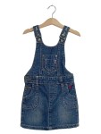 Vorschaubild 1 von Jeanskleid Latzkleid Gr. 98 Blau Baumwolle Stickerei Latzkleid Kinder