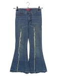 Vorschaubild 1 von Jeans Bootcut Gr. 152 Blau Used-Look Fransen Mädchen Hose