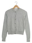 Vorschaubild 1 von Damen Strickjacke Cardigan Grau Meliert Gr. 36 S Feinstrick Knopfleiste