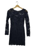 Vorschaubild 1 von Spitzenkleid Dunkelblau Langarm Gr. 36 Elegant