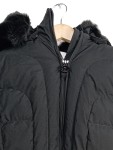 Vorschaubild 3 von BELVEDERE Wintermantel Damen Schwarz Gr. 38 M mit Kapuze Fellbesatz