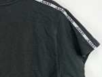 Vorschaubild 4 von T-Shirt Schwarz Damen Gr. 36 S Logo Tape Ärmelstreifen Baumwolle