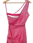 Vorschaubild 2 von Abendkleid Gr. 42 XL Pink Glitzer Strass Ballkleid lang