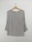 Vorschaubild 5 von Langarmshirt Damen Gr. 34 XS Grau Rippstrick Pullover Casual
