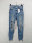 Vorschaubild 2 von Super Skinny High Waist Jeans Damen Gr. 40 Blau Destroyed Look