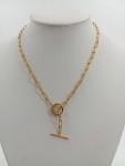 Vorschaubild 1 von Halskette mit Anhänger Goldfarben Mond Sichel Zirkonia Damen