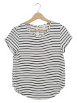 Vorschaubild 1 von T-Shirt Damen Gr. 34 XS Ringelshirt Streifen weiß schwarz