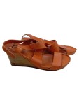 Vorschaubild 1 von Sandalen Riemchensandalen Damen Braun Leder Wedges Gr. 38