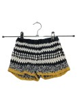 Vorschaubild 1 von Shorts gestrickt schwarz weiß gelb gemustert Gr. 110