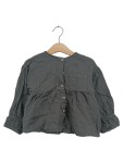 Vorschaubild 1 von Hemdbluse Kinder Schwarz Gr. 116 Baumwolle Uni Casual Langarm Freizeit