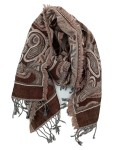 Vorschaubild 1 von Schal Tuch Muster Beige 181x52cm Braun Wolle Paisley Elegant Freizeit