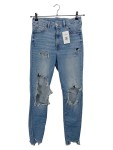 Vorschaubild 1 von Super Skinny High Waist Jeans Damen Gr. 40 Blau Destroyed Look
