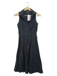 Vorschaubild 1 von Blusenkleid ärmellos schwarz Knopfleiste Gr. 34 XS