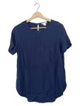 Vorschaubild 1 von T-Shirt Damen Dunkelblau Rundhals Kurzarm Gr. 38 M