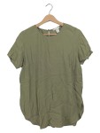 Vorschaubild 1 von T-Shirt Damen Olivgrün Rundhals Kurzarm Gr. 38